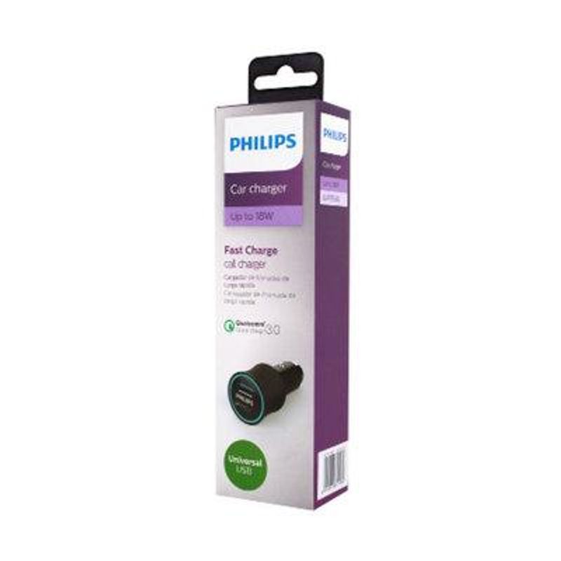 PHILIPS - Cargador Philips 12 Volt 3 Amp Carga Rápida
