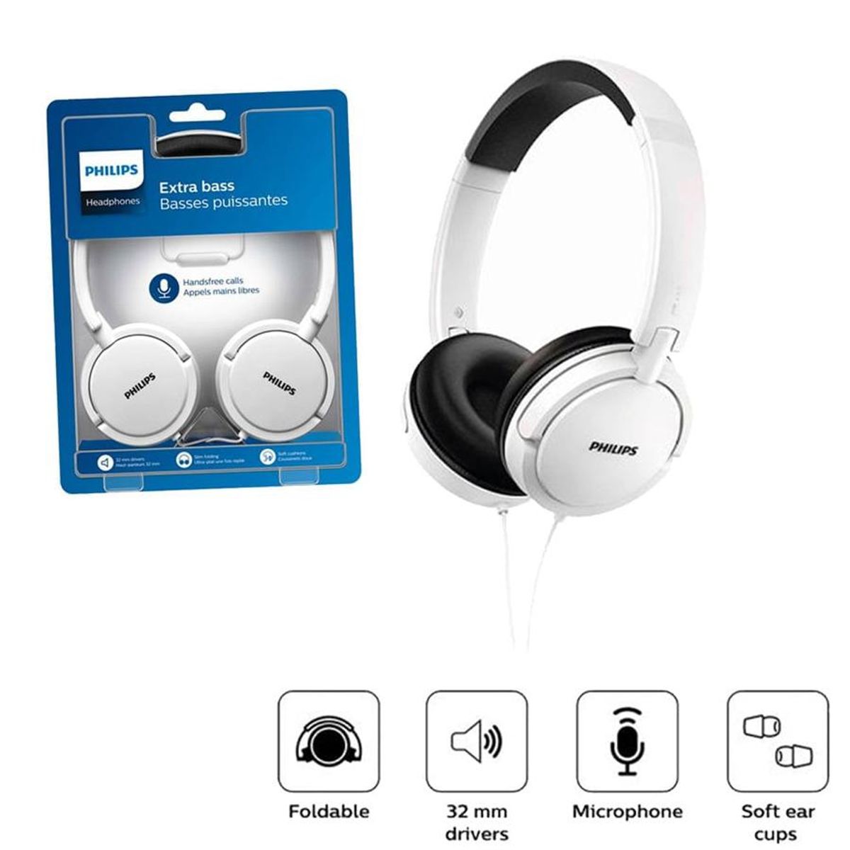 PHILIPS - Audífonos Philips SHL5005WT00 Manos Libres Over-Ear