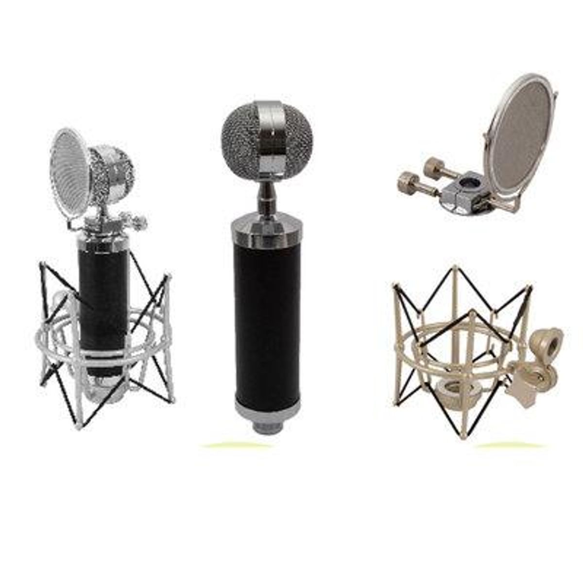 PHILCO - Studio Microphone Con Soporte Philco Anti-pop Metálico