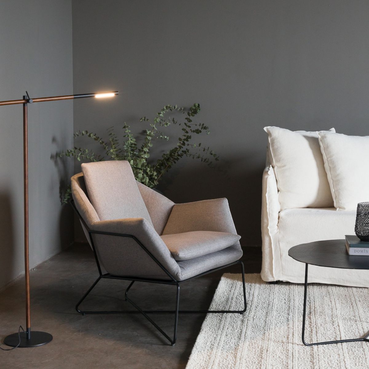 FORASTERO - Poltrona Cortona Lino Gris Forastero