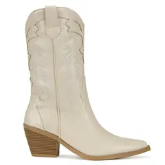 VIA UNO - Bota Mujer Crema 12512310