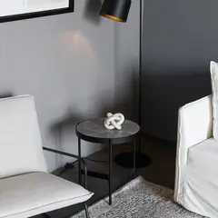 FORASTERO - Mesa Lateral Bianca Marmol Gris