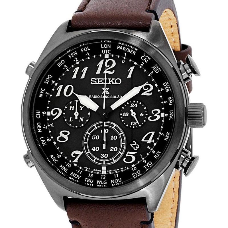 SEIKO - Reloj Seiko Hombre Prospex World Timer Solar SSG015
