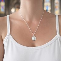 Medalla Colgante San Benito + Cadenita Plata Nacional 950