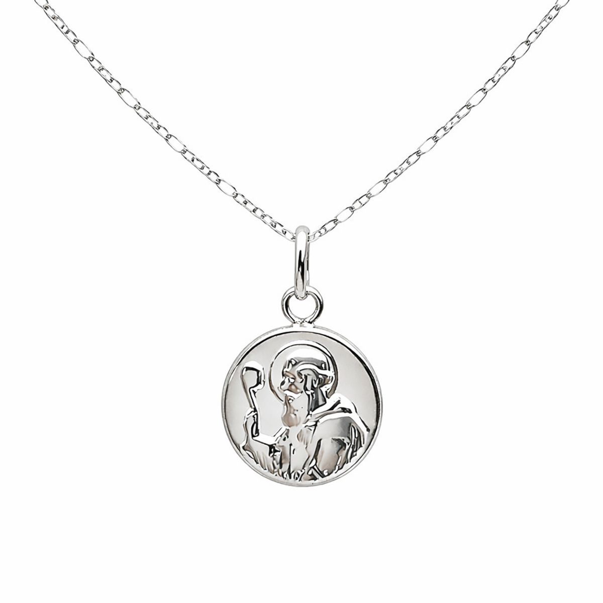 JOYAS MYTOKE - Medalla Colgante San Benito + Cadenita Plata Nacional 950