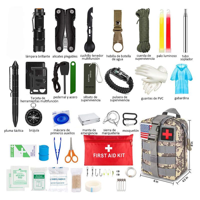 EDWINAYY - Bolso Táctico Kit Primeros Auxilios Supervivencia Botiquin