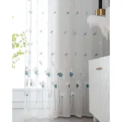 GENERICO - 2 panel de Cortina visillo transparente con textura 140x230cm TF11