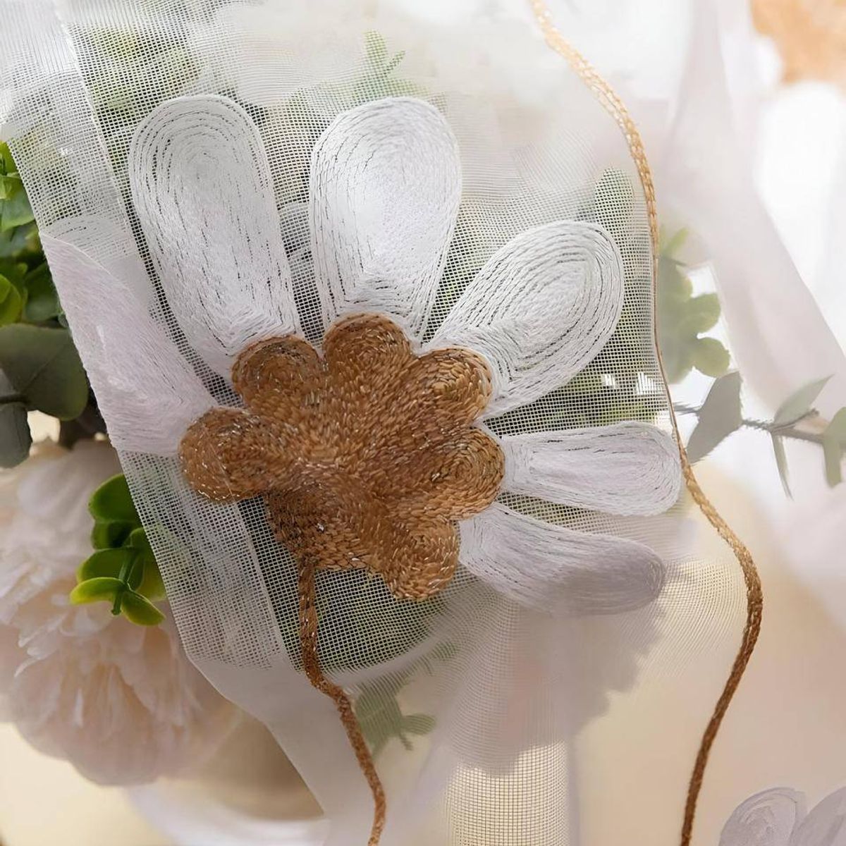 GENERICO - 2 panel de Cortina visillo transparente con textura 140x230cm TF14