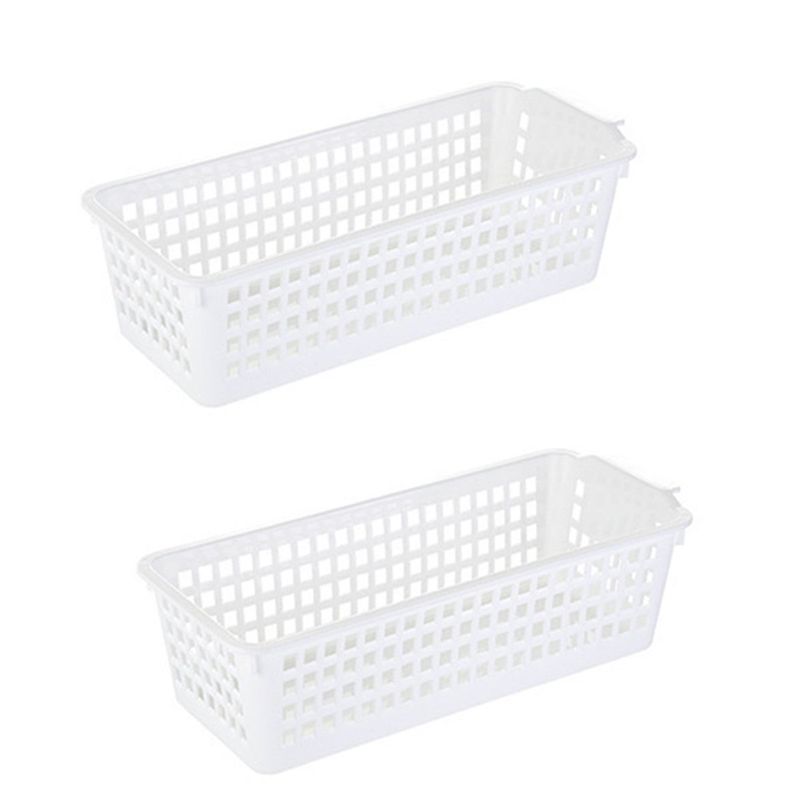 GENERICO - 2pcs Cesta De Almacenamiento De Plástico Para Organización