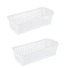 GENERICO - 2pcs Cesta De Almacenamiento De Plástico Para Organización