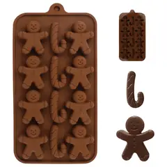 GENERICO - Moldes 12 Espacios Bastones+Muñecos Jengibre