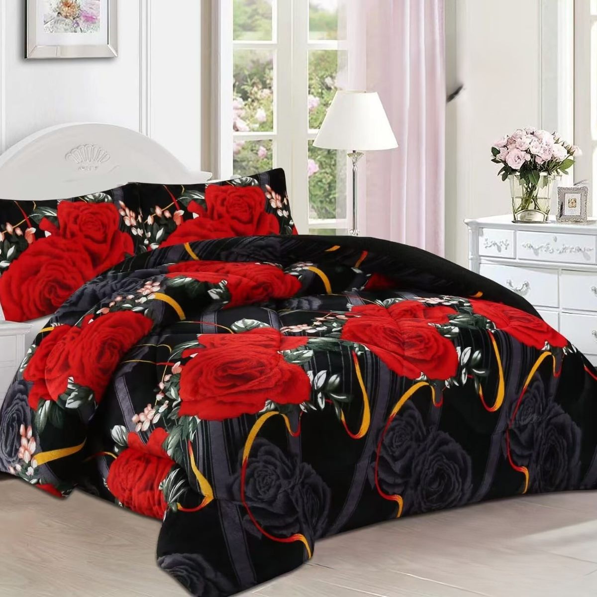 GENERICO - COBERTOR GRUESO PLUSH CON CHIPORRO PARA INVIERNO 1.5 PLAZA