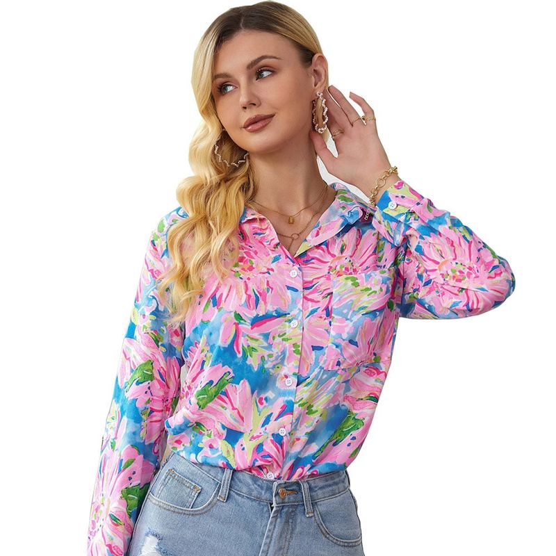 RURUTOTO - Blusa Estampada Mujer Rosada