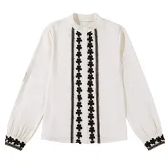 RURUTOTO - Blusa Algodón Mujer Blanco