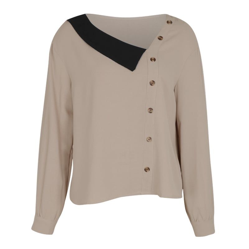 RURUTOTO - Camisa Manga Larga mujer Café