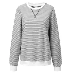 RURUTOTO - Polerón Crew Neck Algodón Mujer Negro_.