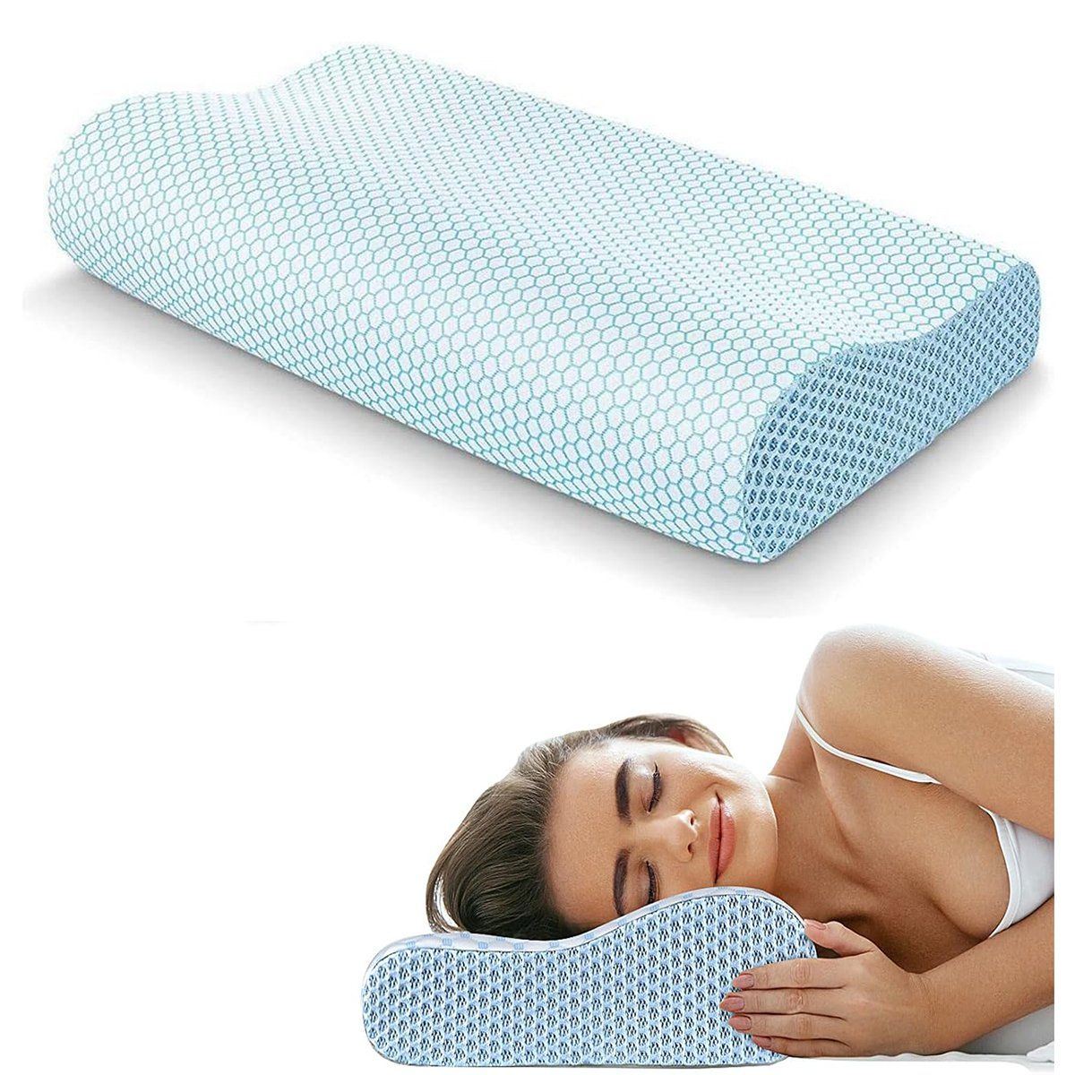 GENERICO - Almohada Cervical Ergonomica Para Aliviar El Dolor De Cuello