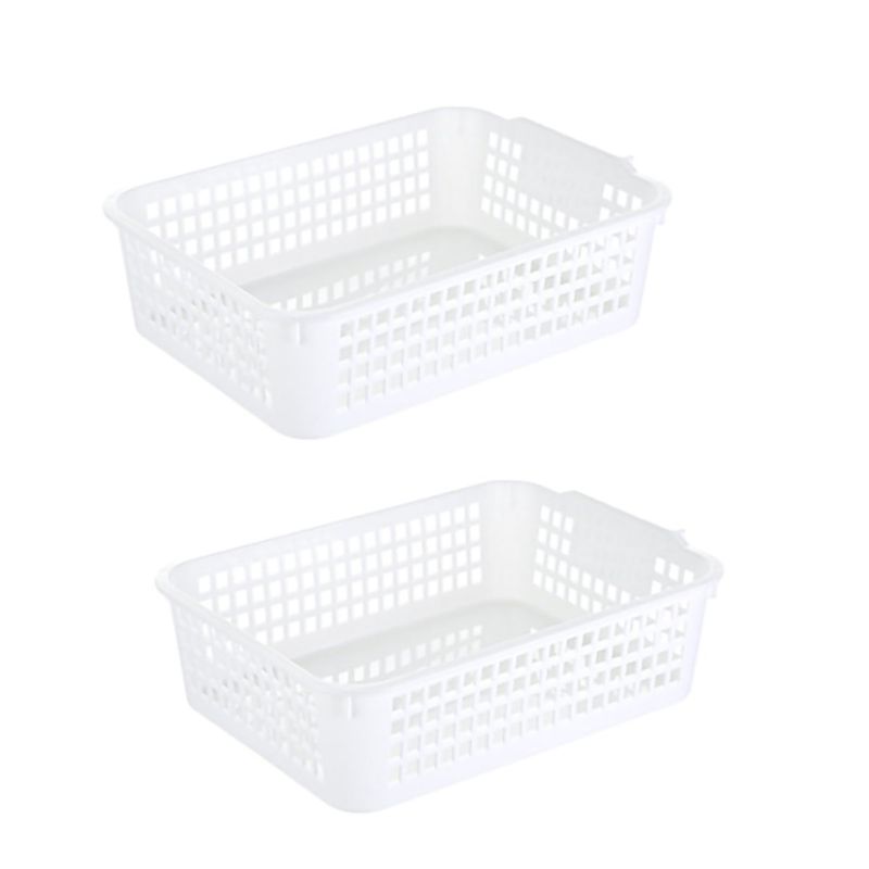 GENERICO - 2pcs Cesta De Almacenamiento De Plástico Para Organización