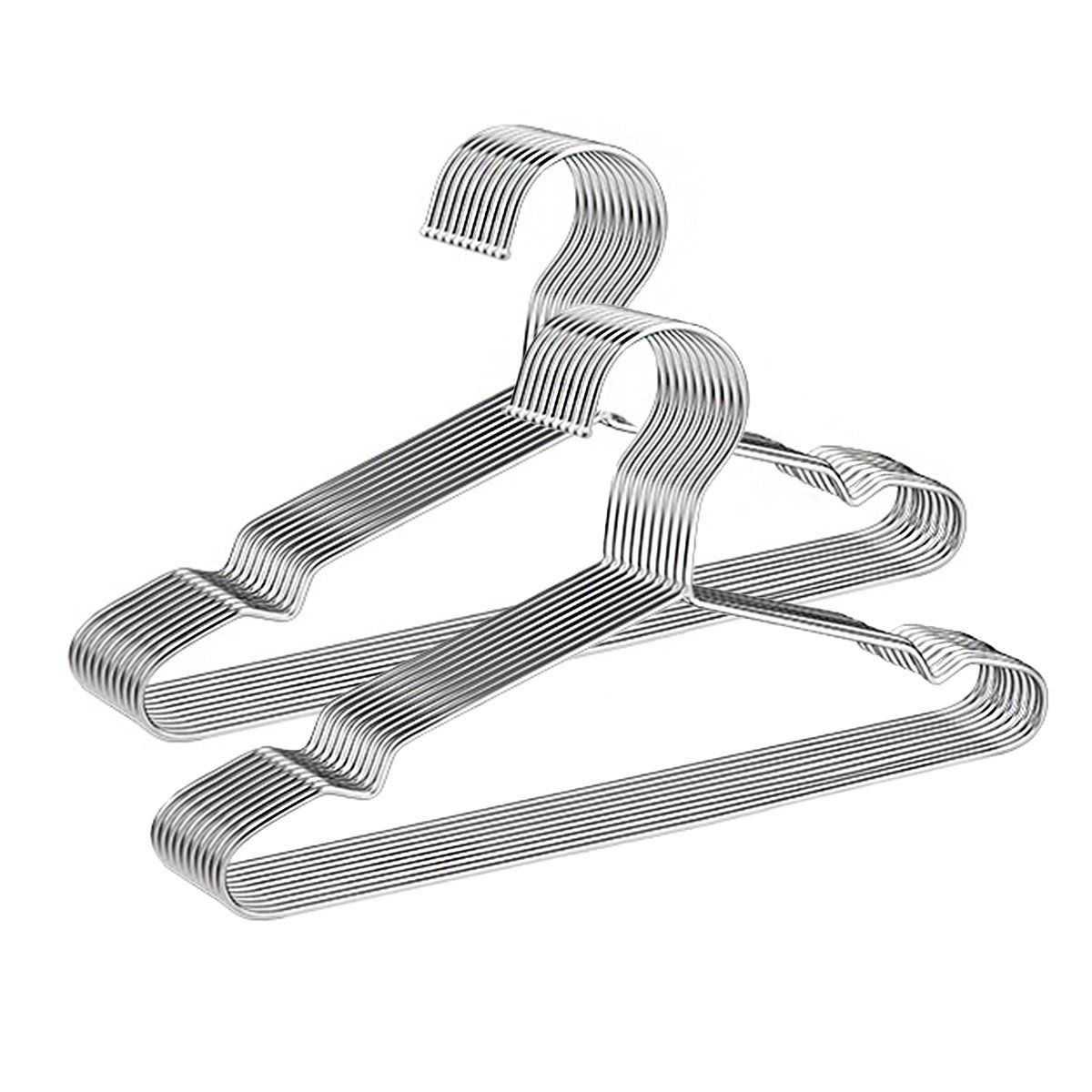 GENERICO - 20pcs Perchas 42cm Ganchos Para Ropa De Acero Inoxidable