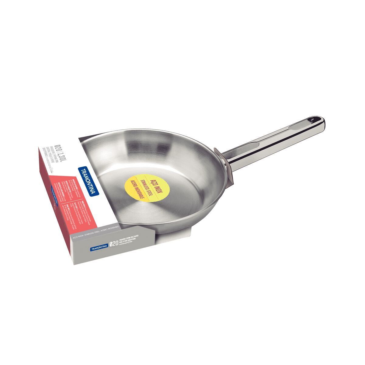 TRAMONTINA - Sartén Allegra de acero inoxidable con fondo triple de 28 cm Tramontina