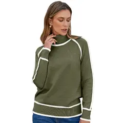 RURUTOTO - Sweater de cuello alto Mujer Negro