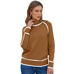 RURUTOTO - Sweater de cuello alto Mujer Negro