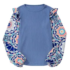 RURUTOTO - Sweater Casual Slim Fit Mujer Azul