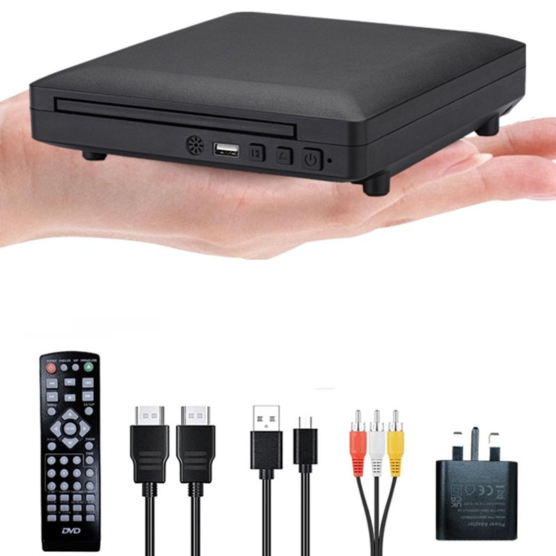 TIOZONEY - Mini reproductor de DVD HD CD para el hogar