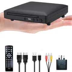 TIOZONEY - Mini reproductor de DVD HD CD para el hogar