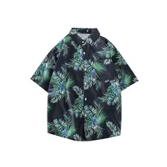 EDWINAYY - Camisa Hawaiana Moda Casual Estilo Slim Fit Para Hombre