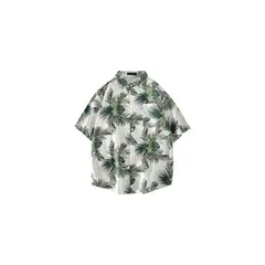 EDWINAYY - Camisa Hawaiana Moda Casual Estilo Slim Fit Para Hombre