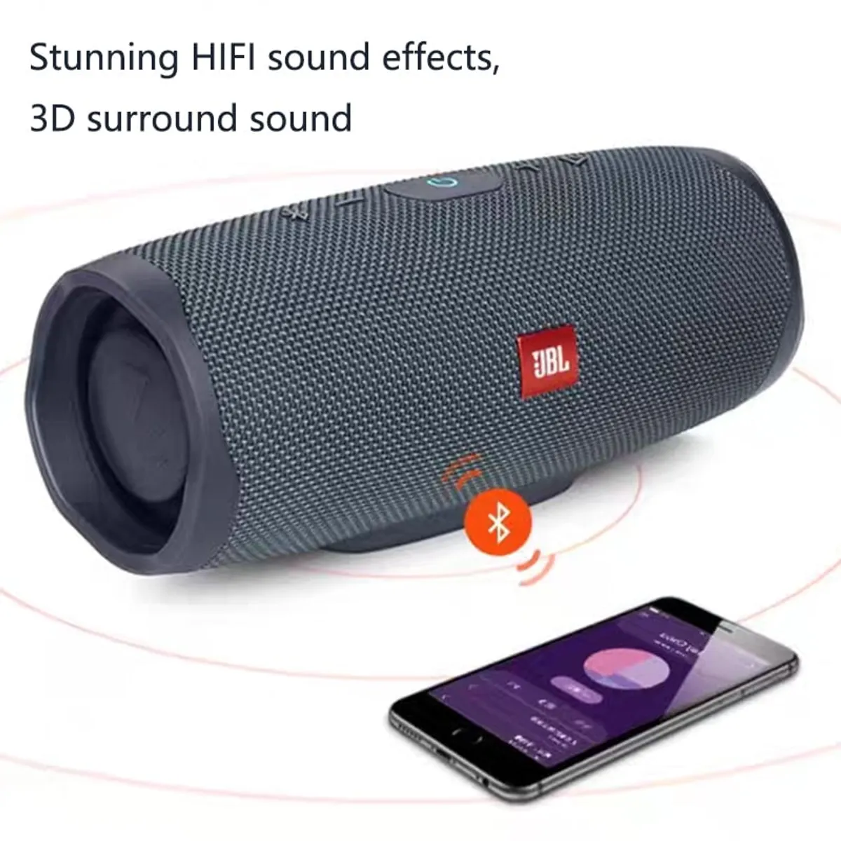 JBL - JBL Charge Esstential 2 Parlante Bluetooth 5.1 Acuatico IPX7-Negro