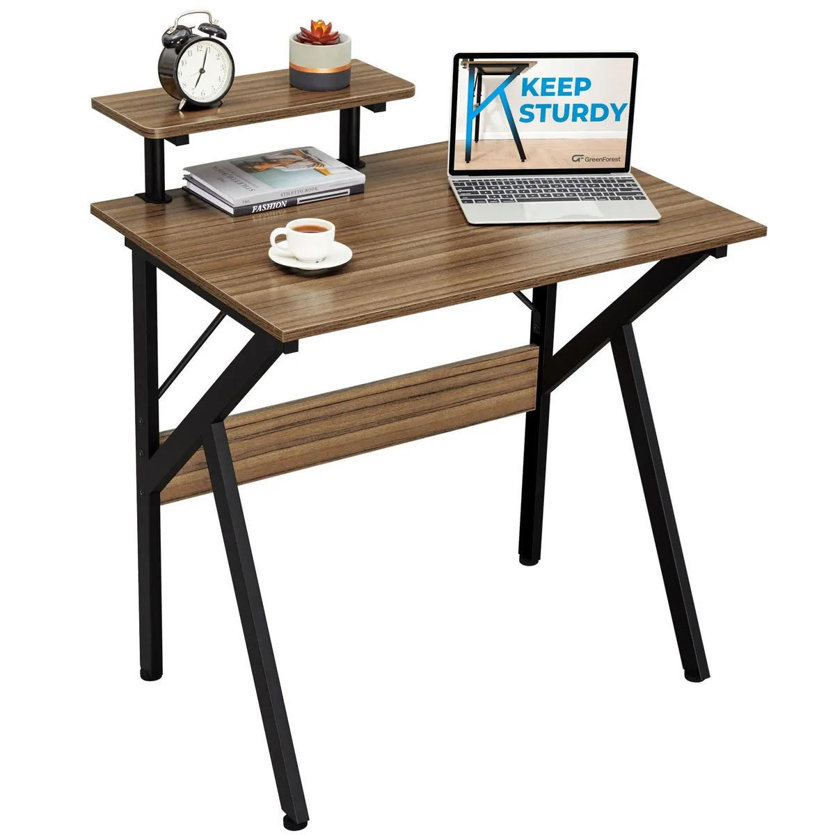 EDWINAYY - Escritorio Minimalista Moderno Con Repisas 80cm