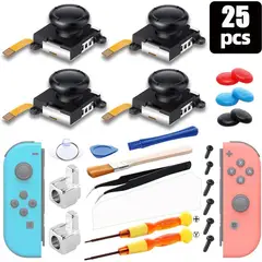 OEM - Más vendido kit de reparación joycon repuesto joystick 25 pcs