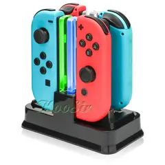 IPLAY - Estación de carga soporte cargador para nintendo switch joy con pro