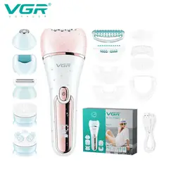 PUREPOWER - VGR 6 En 1 Depiladora eléctrica para el cabello para mujer-rosa