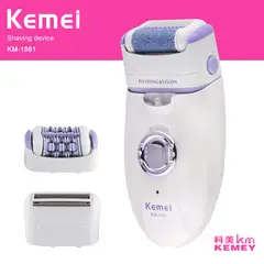 PUREPOWER - KEMEI 3EN1 Depiladora eléctrica para el cabello para mujer-rojo