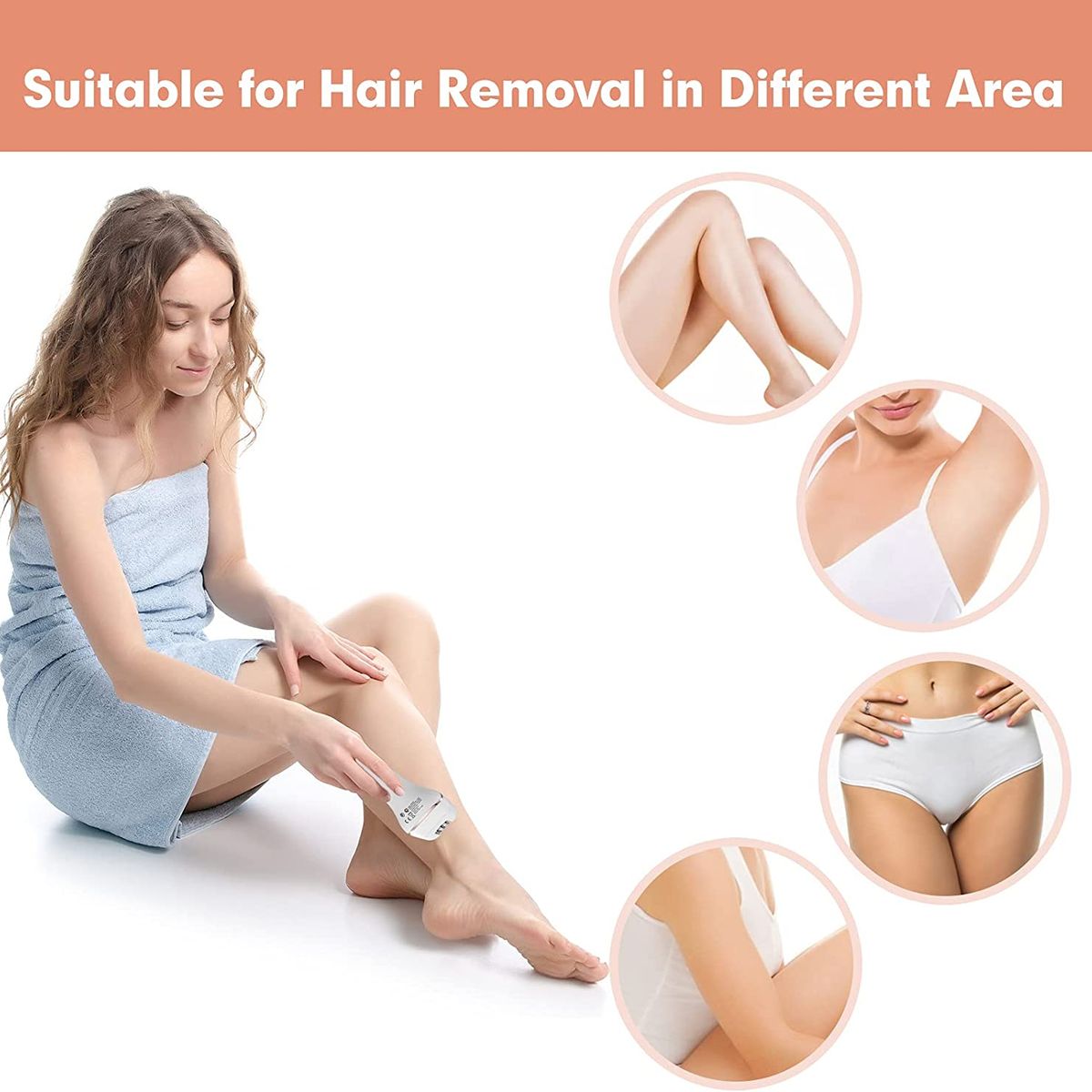 PUREPOWER - KEMEI 3EN1 Depiladora eléctrica para el cabello para mujerrojo