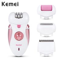 KEMEI 4EN1 Depiladora eléctrica para el cabello para mujerrojo