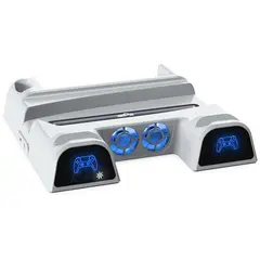 VDVO - Soporte cargador controlador ventilador refrigeración para Ps5 Blanco