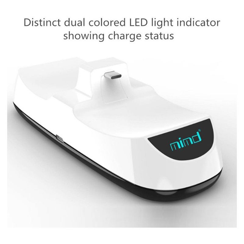 VDVO - Led dual carga base cargador para ps5 controladores inalámbricos