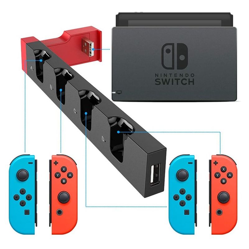 VDVO - Switch joy con soporte de estación de carga para nintendo switch ns