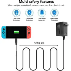 VDVO - Cargador para nintendo switch 100~240v edición actualizada