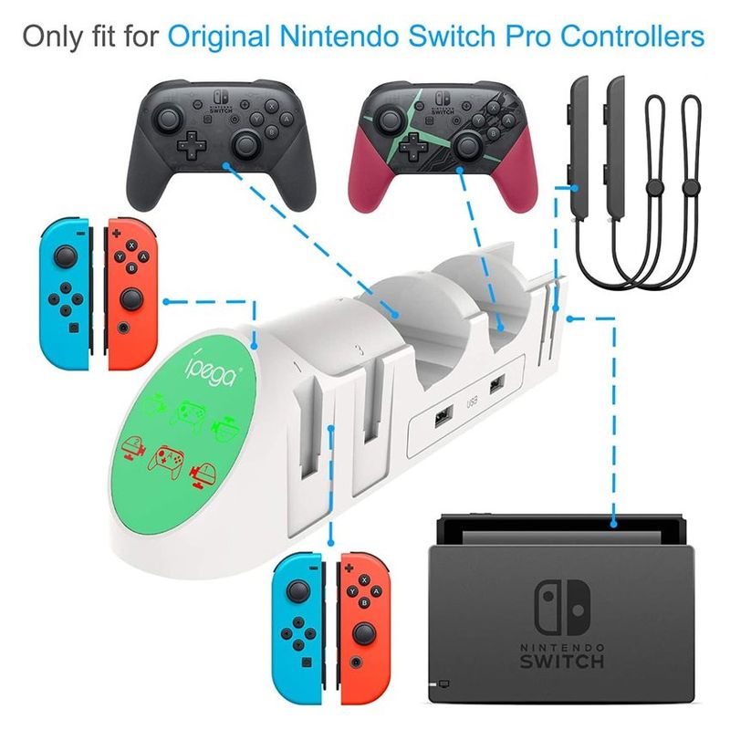 VDVO - Controladores usb cargador de carga muelle interruptor de nintendo