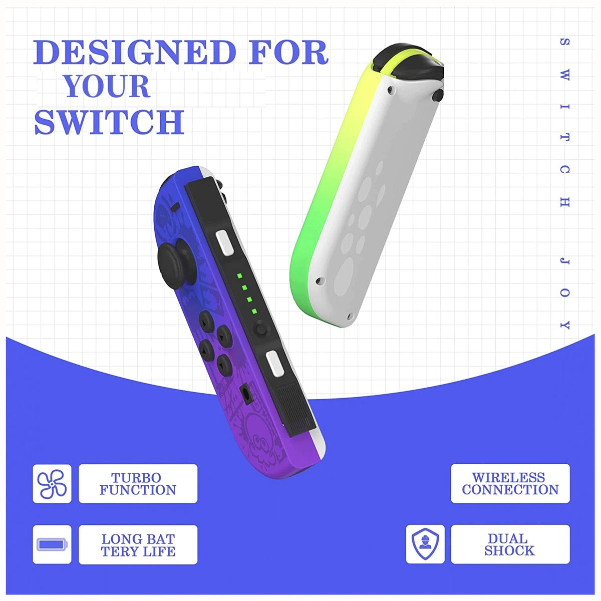 CORRERREY - Mandos Joycon L/ R Inalámbricos Con Giroscopio Para Nintendo Switch