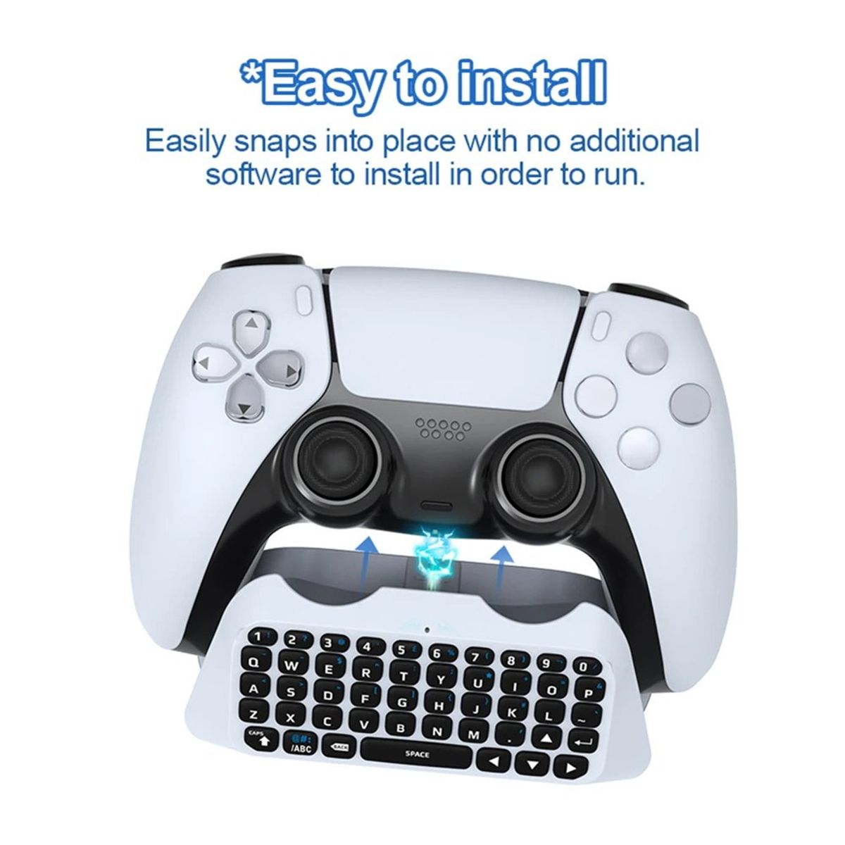 CORRERREY - Teclado inalámbrico para mando de PS5 teclado externo con Bluetooth