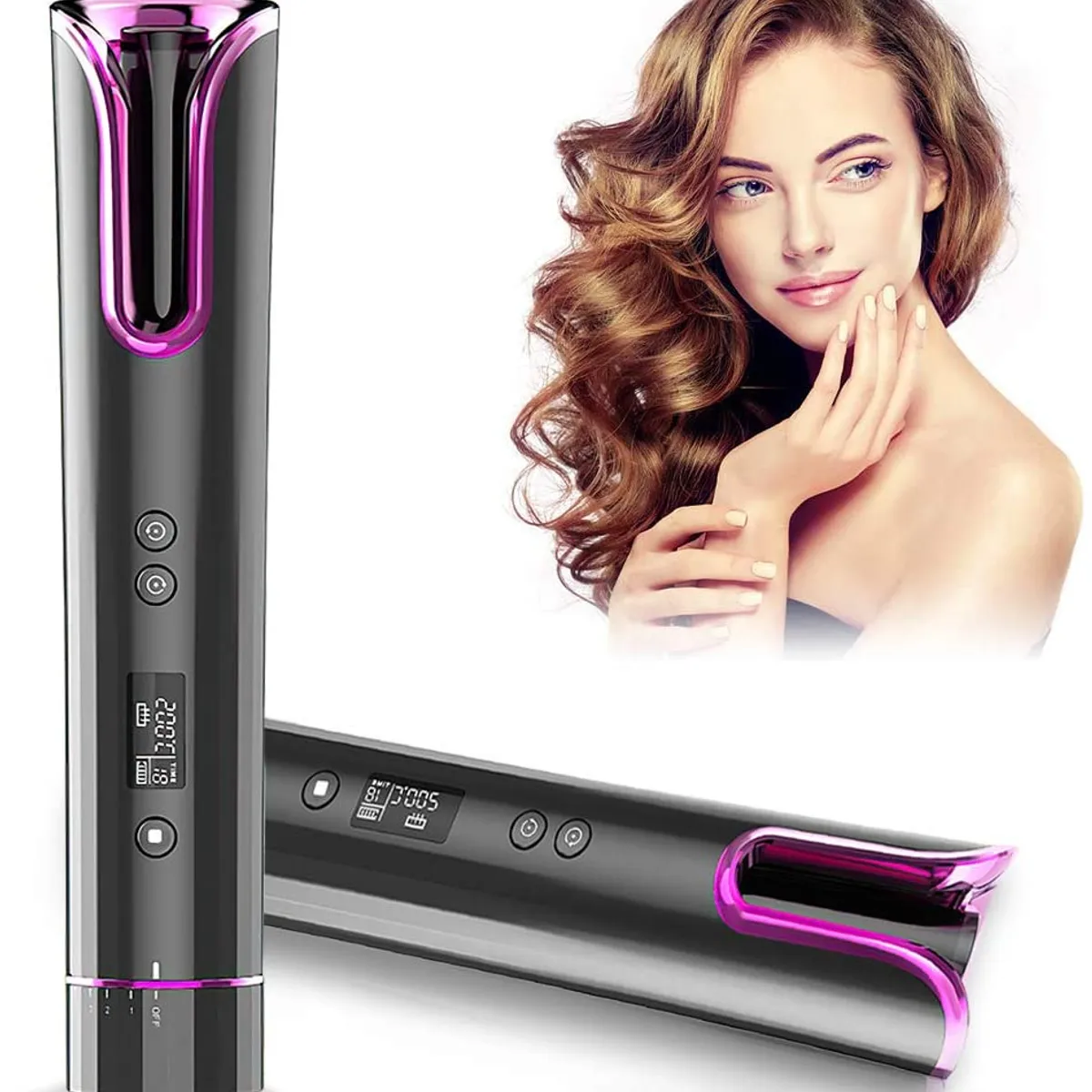 PUREPOWER - Rizador de cabello recargable  Negro