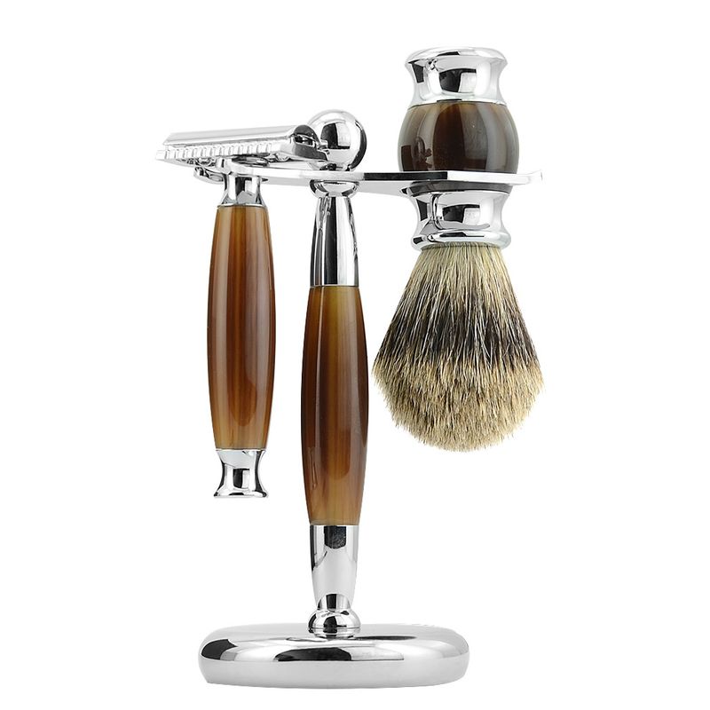 PUREPOWER - Maquina de Afeitar de barbero con 100 hojas - Madera