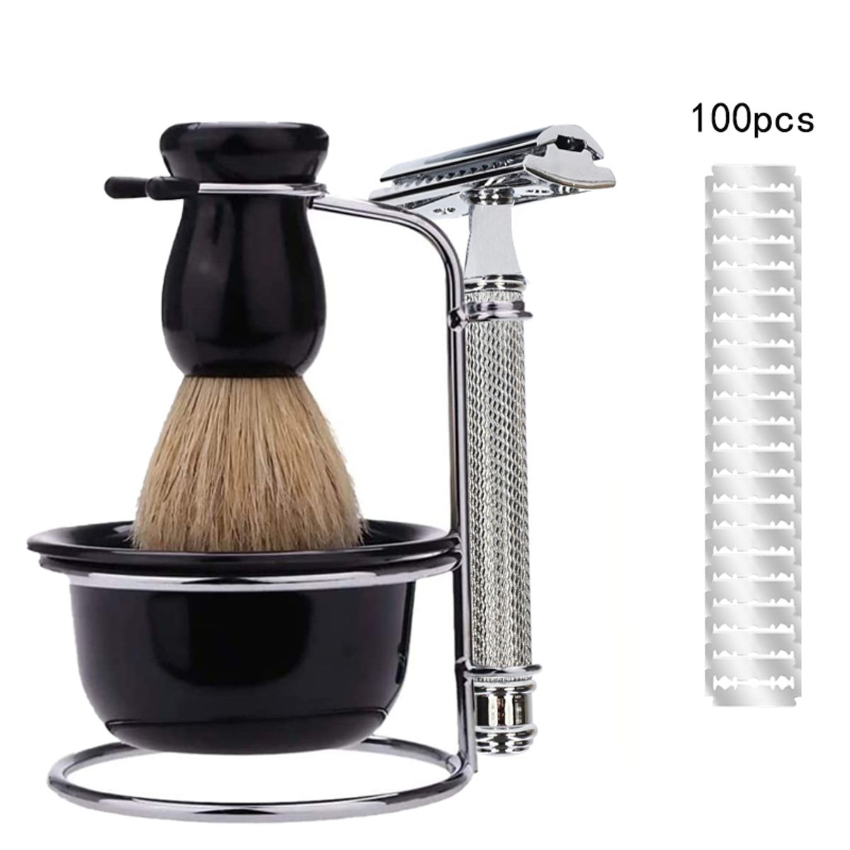 PUREPOWER - Maquina de Afeitar de barbero con 100 hojas - Plata