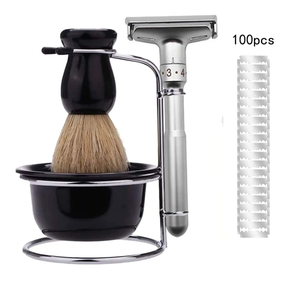 PUREPOWER - Maquina de Afeitar de barbero con 100 hojas - Azul